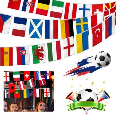 2025 Europe Countries Flag Euro Country Flag Football Cup 7M Bunting National String Flags Banner Football Event for Party Decor