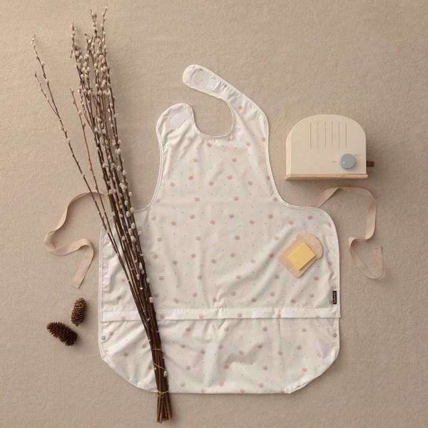 Babyclaw Baby Table Integrated Type, Child-led Baby Food, Waterproof Bib, Tank Top, Zipper Type, Bear Ivory, 1 Piece, 1 Piece