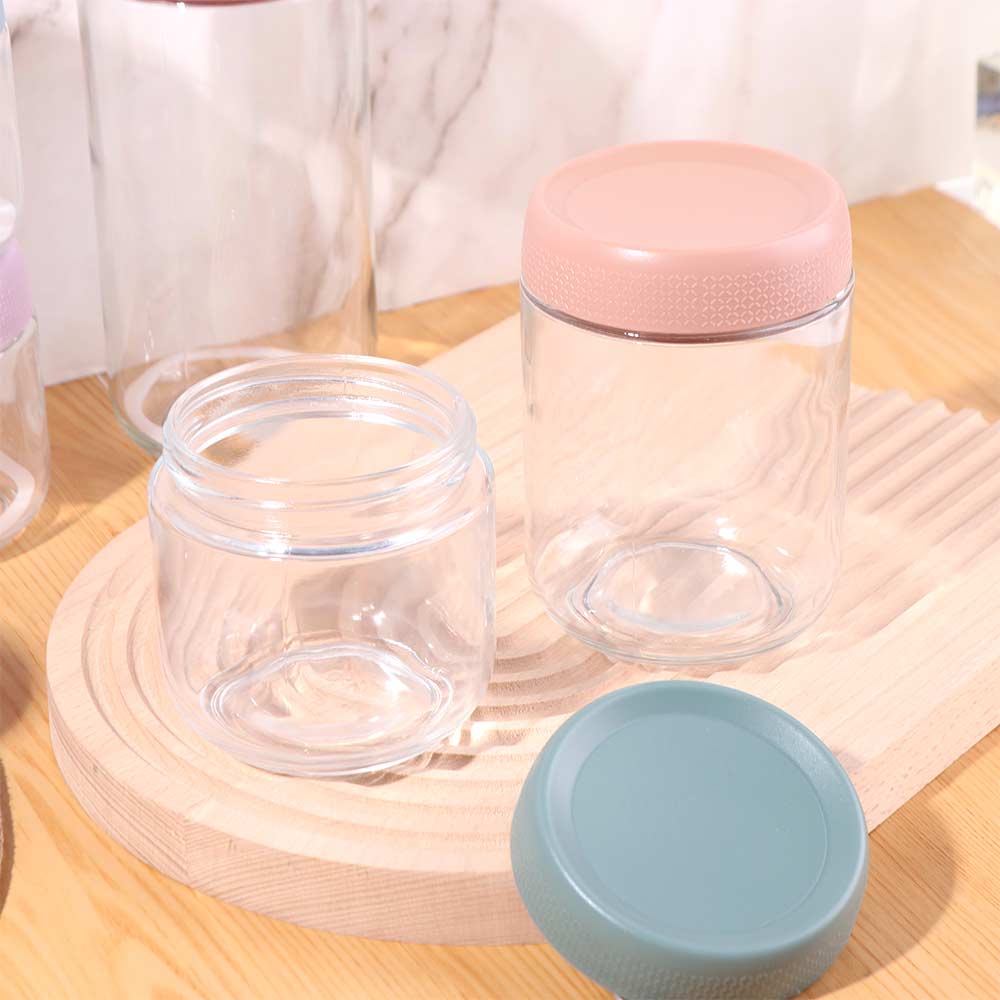 6Pcs 10/16/24 Oz Overnight Oat Jar Glass Mason Jars Fresh-keeping Jar  Yogurt