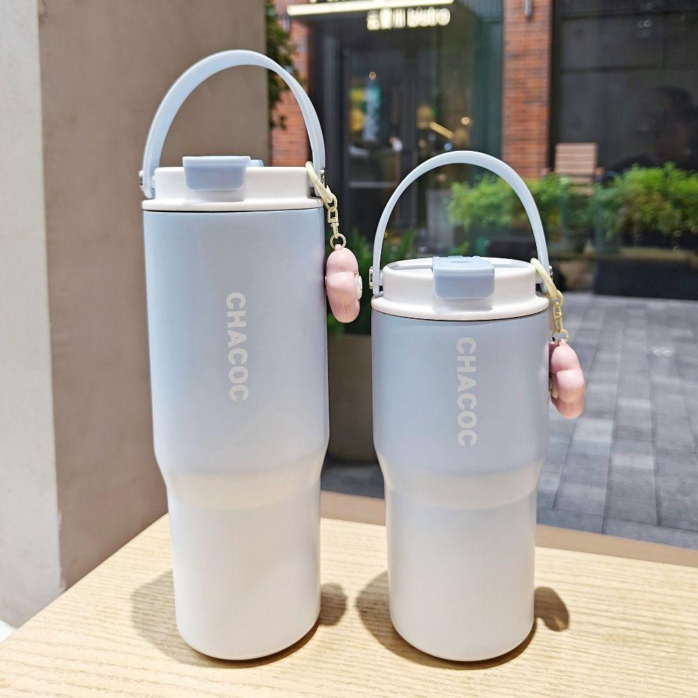Drinkware Gradual Change Vacuum Thermos Cup Stainless Steel Fashion Insulation Cup Large Capacity Water Bottle Student
