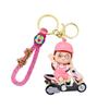 Cartoon Trendy Cool Locomotive Boys and Girls Couple Doll Creative Car Keychain Student Schoolbag Pendant Gift