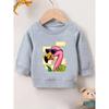 Kids Sweatshirt,Cute Flamingo Print Pattern,Soft Cotton.Comfortable Spring Lightweight Crew Neck Sweatshirt,Fashionable Design for Outdoor Wear