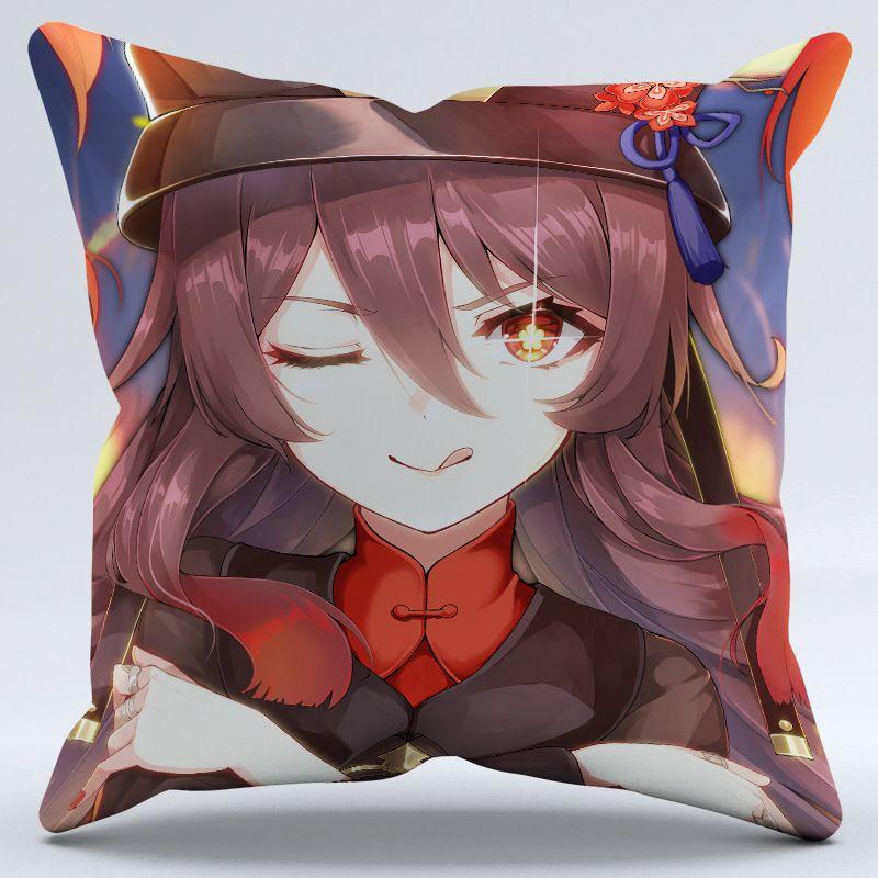 Genshin Impact Hu Tao Pillow Case Home Decorative Magical Anime Cushion Game
