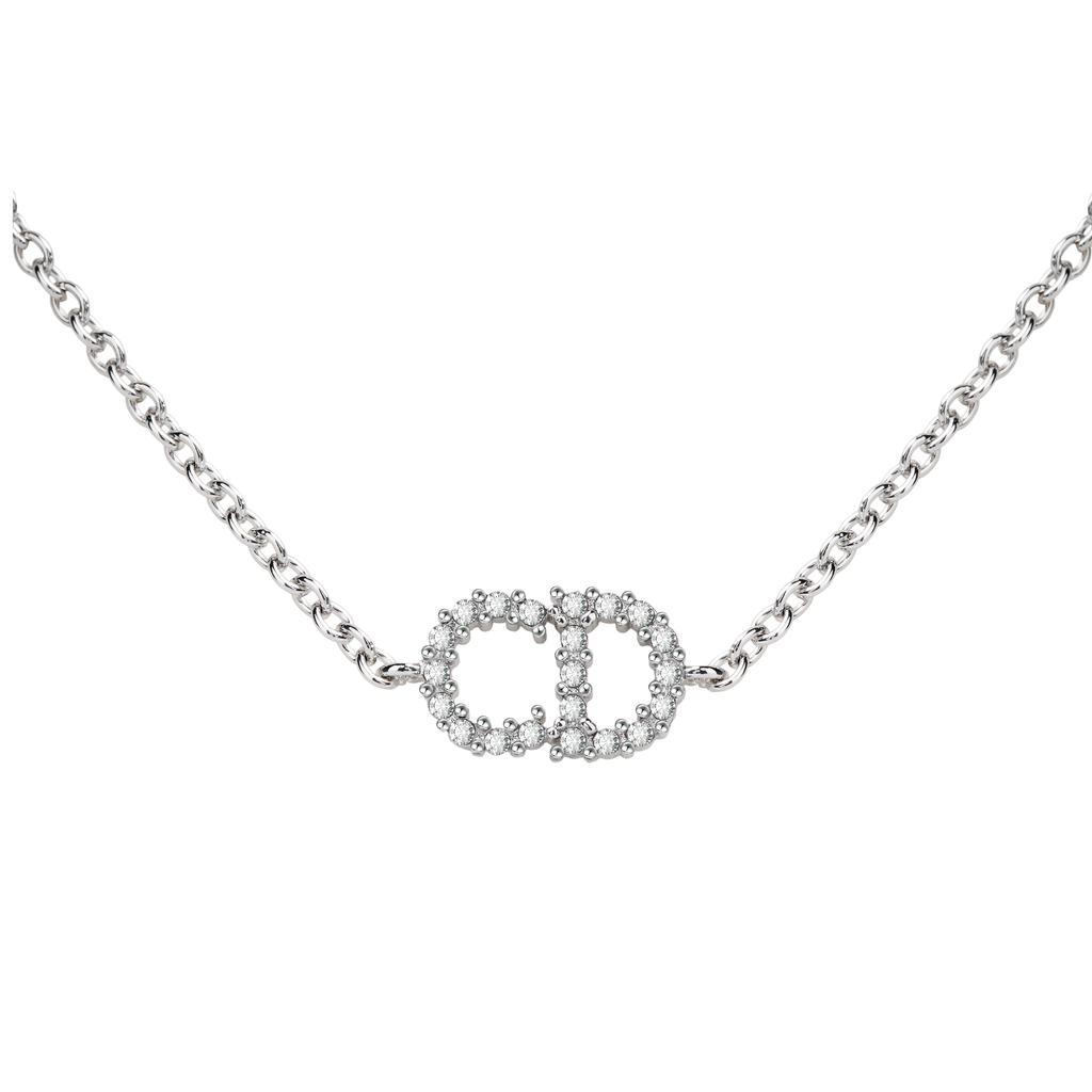 Dior Cd Logo Metal Crystal Bracelet Women bracelet B0845CDLCY-D102