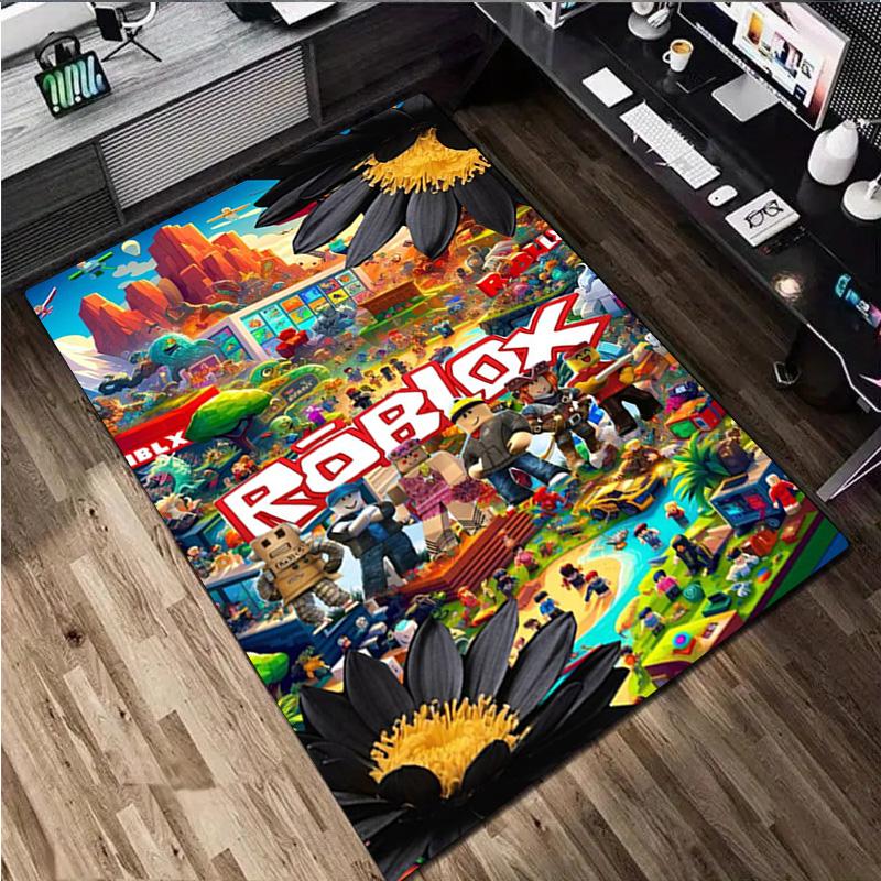 Tappeto per la casa di Roblox Tappeto Decorativo per Ufficio per Soggiorno Camera da Letto Zerbino Tappeto per Pavimento Tappeto per Area Sedia da Computer