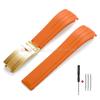 Curved End Rubber Watch Strap 20mm 21mm 22mm for Rolex for Water Ghost Folding Buckle Bracelet Waterproof Silicone Wrist Band