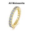 KNOBSPIN 3mm Round Moissanite Ring White Gold Plated 925 Silver Fine Jewelry Wedding Engagement Rings for Women Man