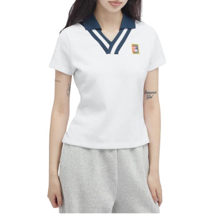 Nike X YOON Korte Mouw Polo Wit/Armory Navy Dames Tops FZ0276-100