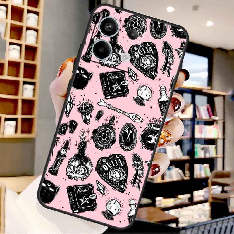 

Pink Cat Skull Sorceress Witch For Xiaomi Redmi Note 14 Pro 12 11 9 10 13 15 Pro Plus Case For Redmi 15 10C 12C 13C 14C 15C Redmi Note 14 5G