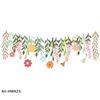 Colorful DIY Spring Flower Birthday Party Banner For Kids Classroom Decor Long Leaf Floral Happy Birthday Party Backdrop