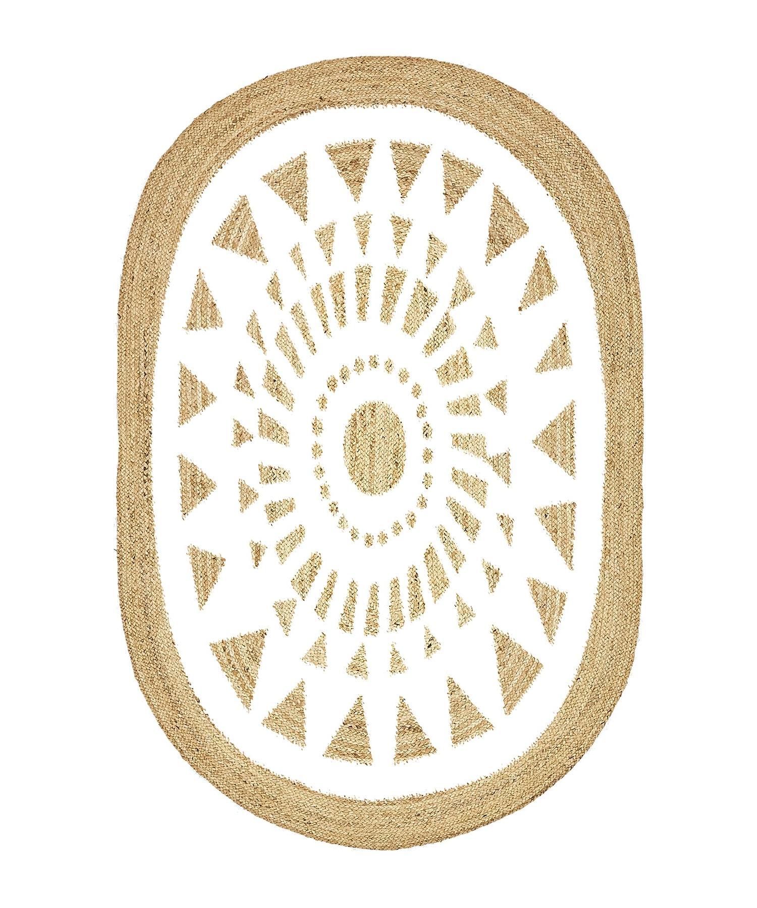 

Carnival Bolero Knit 33 White Мандала Овальный Джутовый вязаный соломенный коврик