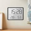 Digital Alarm Clock LCD Screen Temperature Humidity Time Display Electronic Clock for Home Bedroom  