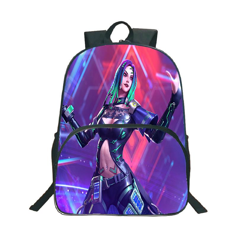 Shooter-Spiel Free Fire 3D-Druck Rucksack Junge Mädchen Lässige Schultasche Schüler Wasserdichter Rucksack Cartoon-Muster Rucksäcke