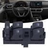 5G0959857 5G0 959 857 D Door Window Master Control Switch 5G0 959 857 D Black Replacement for SEAT Leon 2020 Power Window Switch