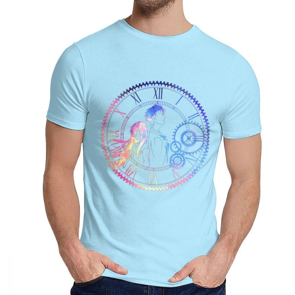 Steins Gate Loving Colors T Shirt Round Neck Popular Man Free Shipping Big Size Tshirt