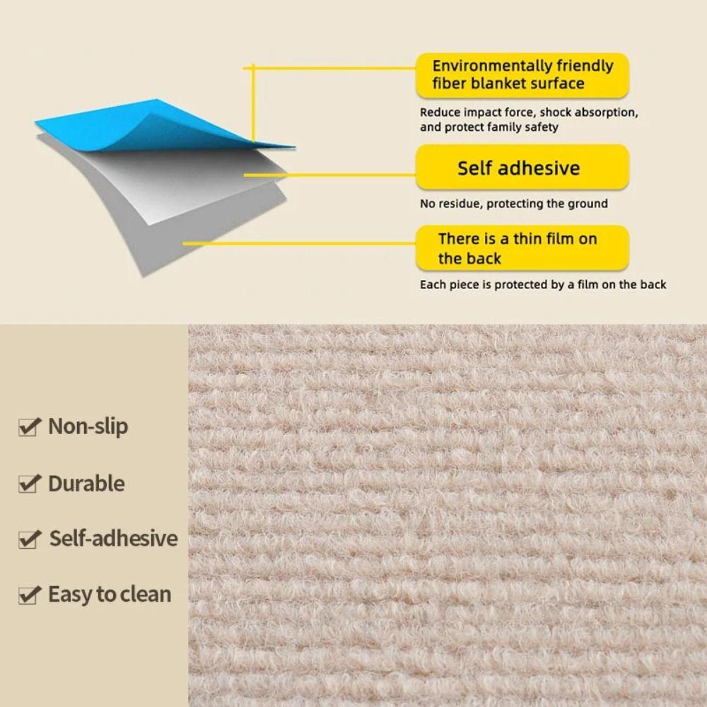 Self-adhesive Floor Mat Anti-slip DIY Home Furnishing High Quality Patchwork Capet  Office