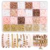 24 Colors Clay Beads Bracelet Making Kit Flat Preppy Beads Polymer Clay Beads Kit for Friendship Bracelets Making Craft DIY