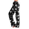 Adult Loose Fit Halloween Printed Pajama Pants with Elastic Waist - No Drawstring