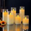 LED Acrylic Glass Cup Swaying Electronic Candle Light
