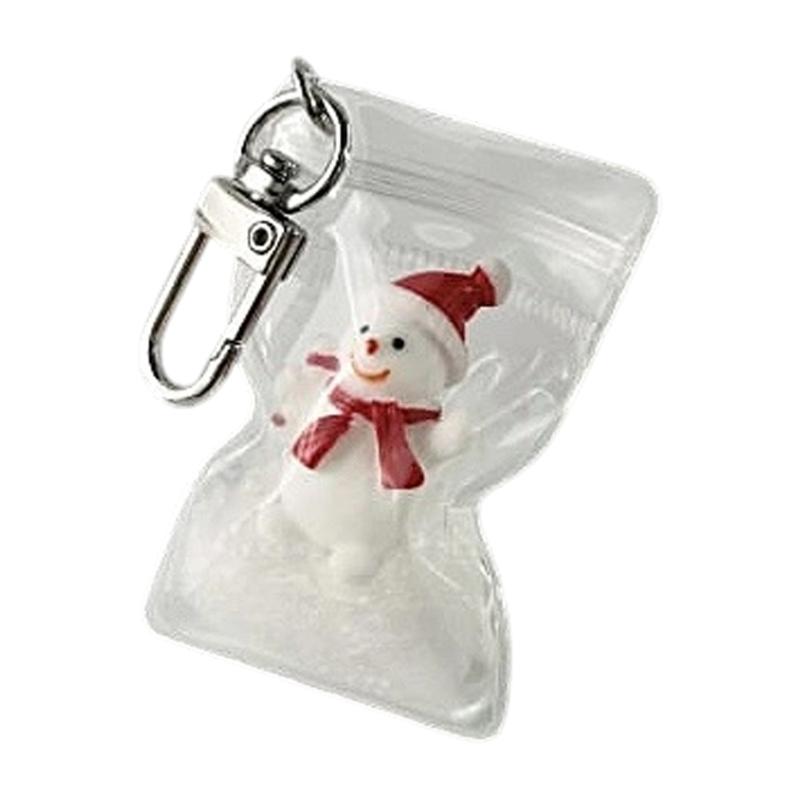 

Cute Packing Snowman Keychain Pendant Suitable for Keys Phone Backpack Christmas Winter Holiday Gift with Festival Charm красный