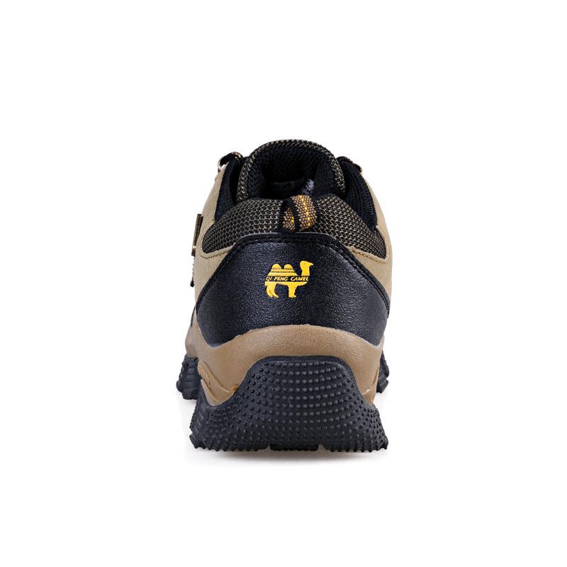 Men's Leather Non-slip Hiking Shoes - Large Size, Thick Sole, Outdoor Sports.