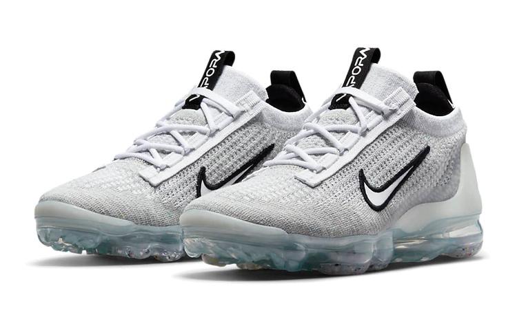 Nike Air VaporMax 2021 Flyknit 'White Metallic Silver' Gs DB1550-100