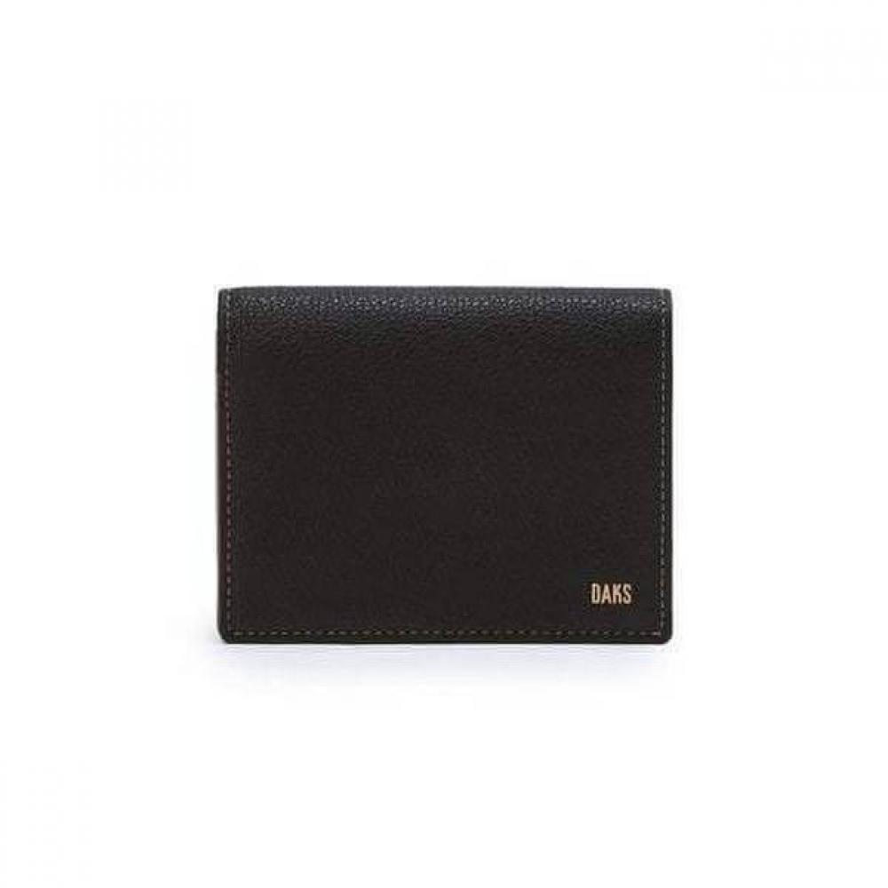 Daks Black Brown Color Combo Logo Business Card Wallet Dbho75701bk