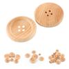 20PCS Natural Wood Tone Round Buttons 4 Holes Each for Sewing DIY Crafts and Garment Embellishment Lightweight and Ready to Use