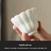 Antique Plain White Lotus Teacup Ancient Plant Ash Petal Smelling Cup Household Tea Ceremony Craft main single cup ceramic tea