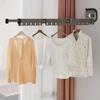 Non Perforated Suction Cup Wall Mounted Folding Clothes Rack Saves Space Room Balcony Invisible Telescopic Clothes Rack