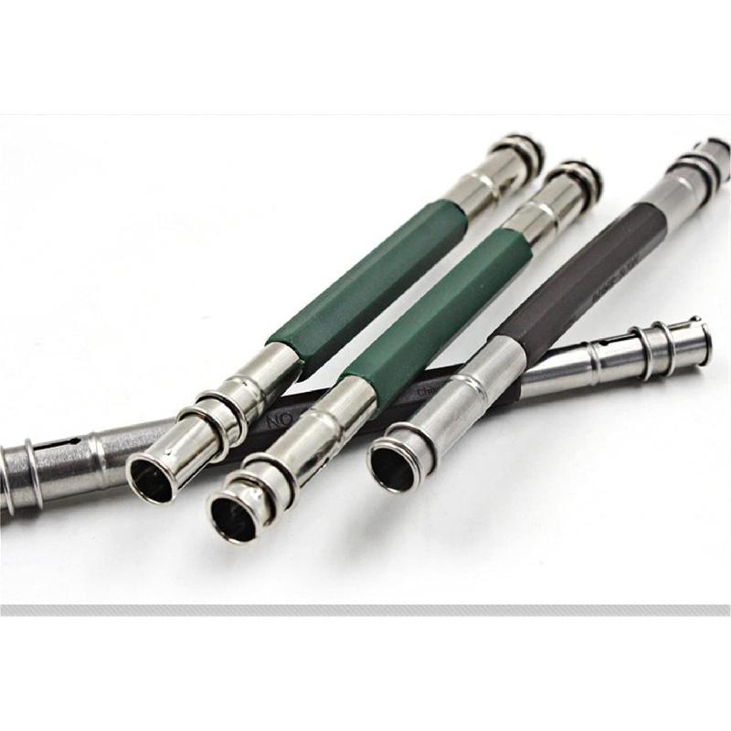 2 Pcs Useful Stainless Steel Dual Head Pencil Extender Holder Double-Headed Pencil Stationery Accessories for Stationery Desk Supplies,for School