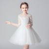 Girls' Puffy Evening Dress - Princess Flower Girl Piano Performance Costume