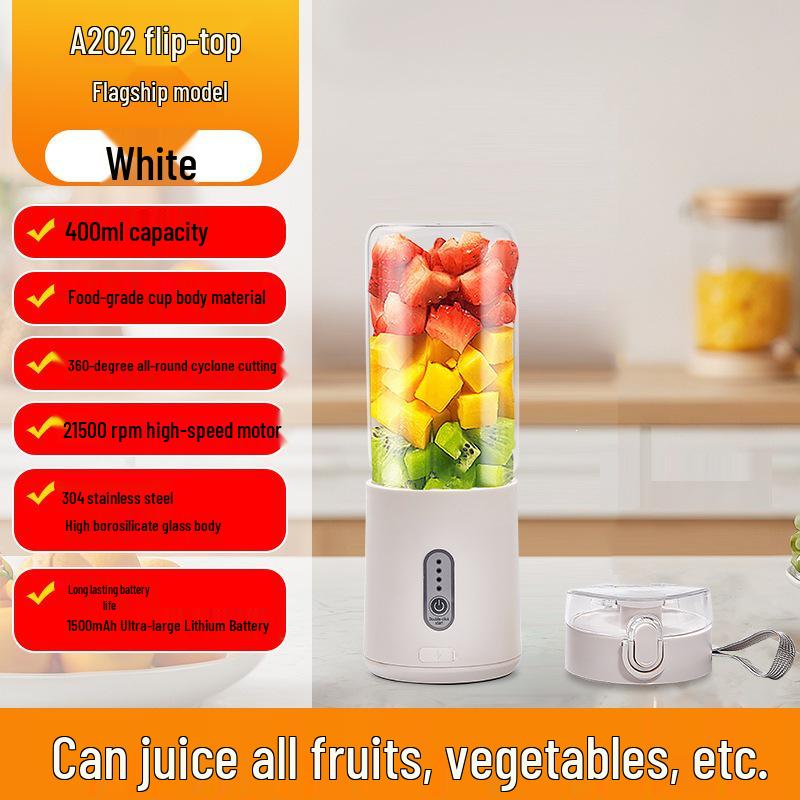 Portable USB Rechargeable Glass Juicer Blender with Power Display