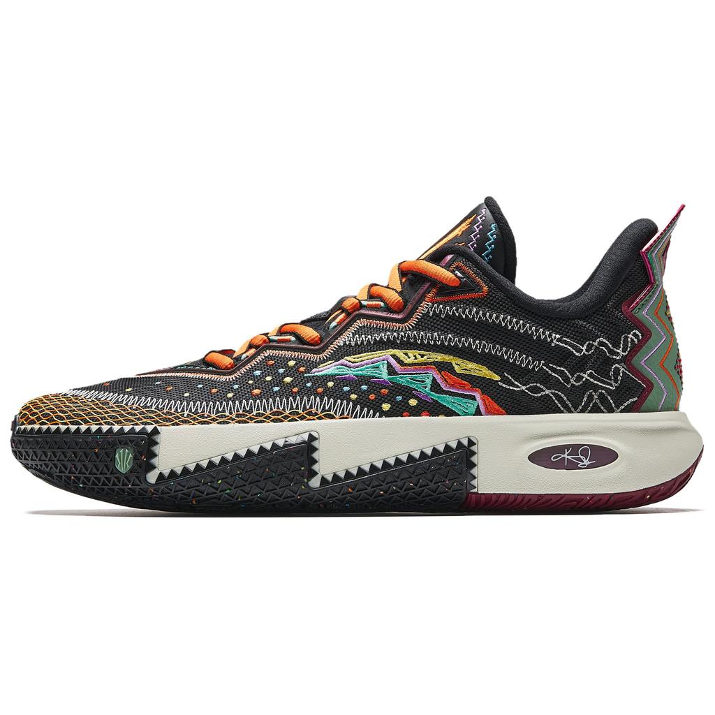 New Anta KAI 2 Cushioning, Abrasion Resistant, And Resilient Properties Low Top Basketball Shoes Men's Black Green Orange 112521110S-3