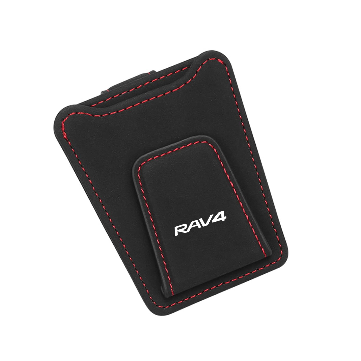 

[Yamlten] Car glasses holder compatible, suitable for RAV4 Sun visor glasses clip, easy to store cards, keep your car neat and clean, suede style