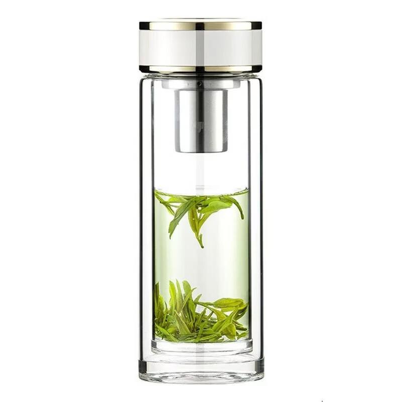 Wanxiang Double-Layer Glass Tea Infuser Mug