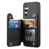 For Samsung Galaxy S24 FE Case with Card Holder Kickstand Leather + TPU + PC Phone Cover