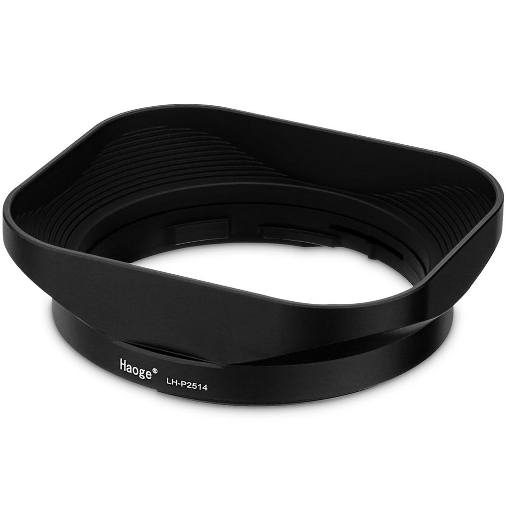 Haoge LH-P2514 Square Metal Lens Hood for Panasonic Leica DG SUMMILUX 25mm f/1.4 ASPH Lens (dg25 25MM F1.4 Bayonet Mount Lens Shade H-X025)