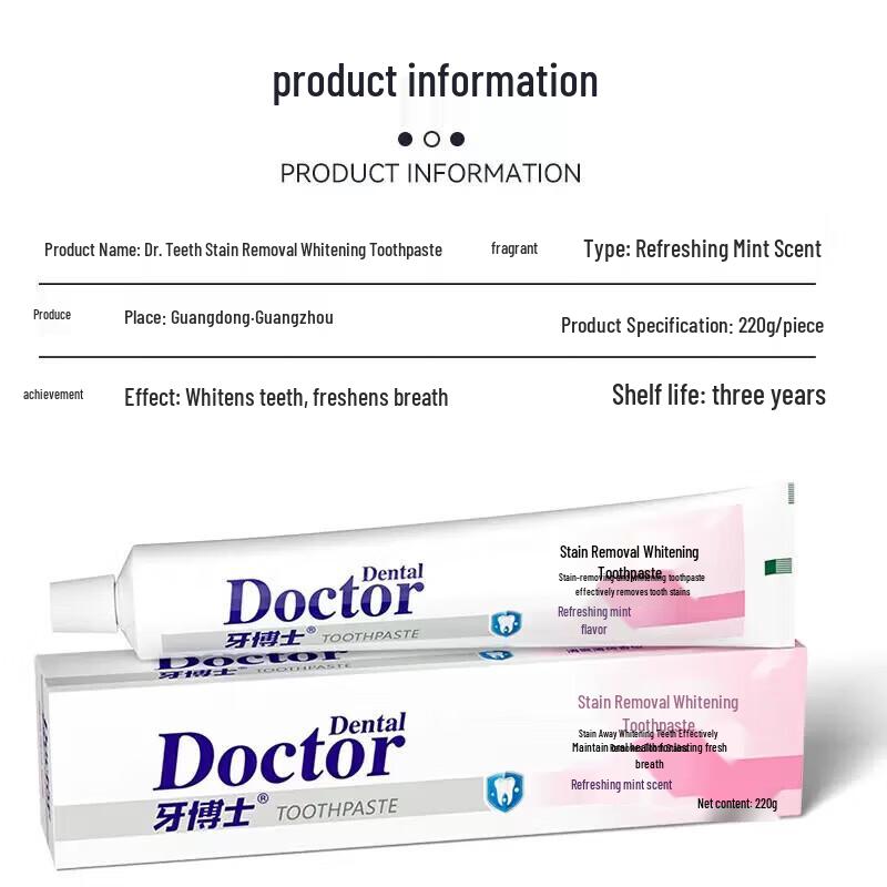 Dr. Dental Stain Removal Whitening Toothpaste