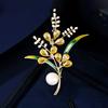 Harvest Wheat Ear Pin - Elegant and Graceful Crystal Brooch with Small Design Touch - Uncommon Pin for Special Occasions