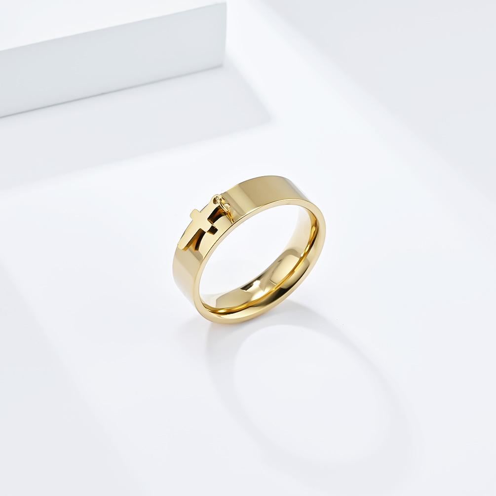 Inel de titan unisex Star Moon Butterfly Cross pentru bărbați și femei Bijuterii stivuite Inele personalizate pentru copii