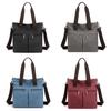 Canvas Tote Bag For Women With Zipper Pockets Urban Minimalist Fashion Accessory