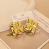 European American Trendy Cross-Border Punk Cold Wind Stainless Steel Earrings Geometric Irregular Drop Fashion Jewelry