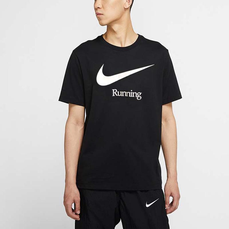 Nike Dri-FIT Logo Print Quick-Dry Sports Short-Sleeve T-Shirt Men Tops Black DB5590-010