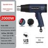 Dual Voltage High-Power Heat Gun: 110V US & 220V EU Handheld for Drying, Film Baking, and Heat Shrink Applications
