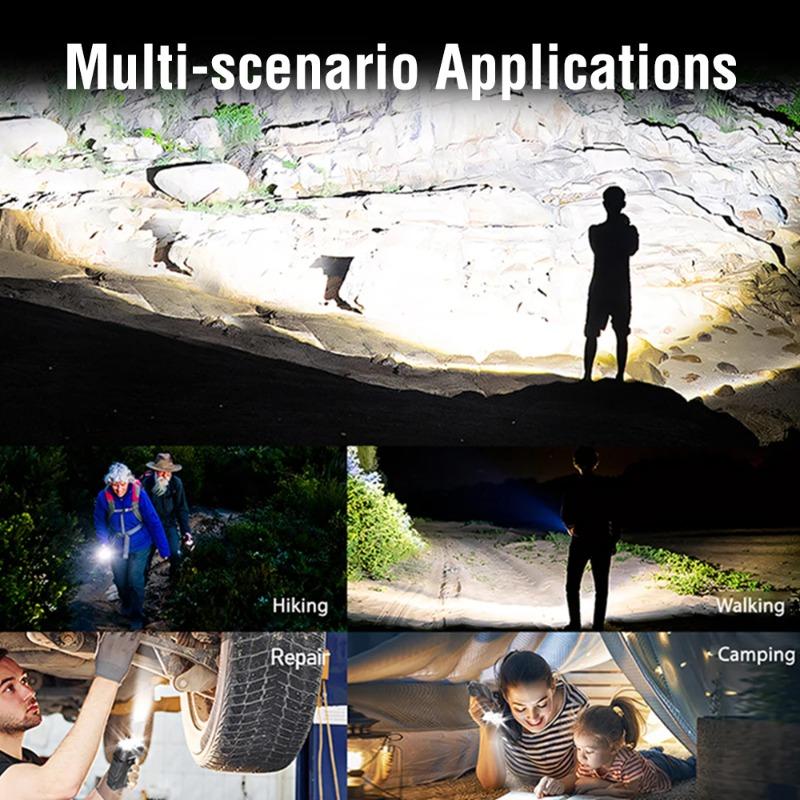 High Brightness Flashlight Rechargeable RGB Folding Desk Lamp Clip Magnetic Portable Multifunctional Flashlight