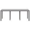 Garden Table Light Grey 200 x 100 x 73 cm Poly Rattan