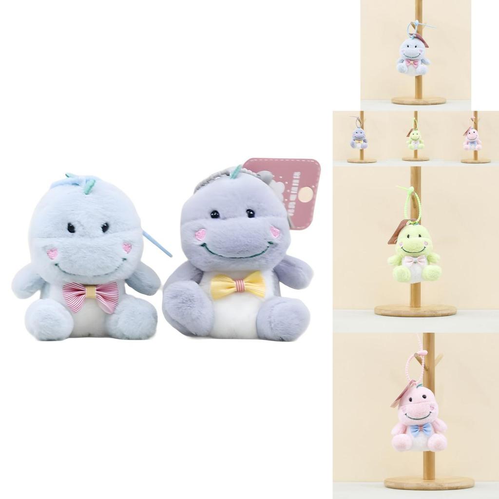 Adorable Plush Dinosaur Keychain Soft Cartoon Toy Bag Charm Stuffed Animal