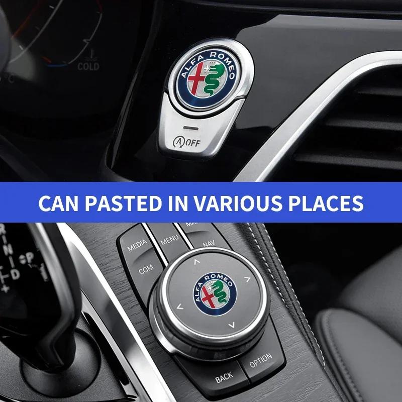 Autoaufkleber Für Alfa Romeo 1/2/5/10 Stück Auto Styling Embleme Aufkleber Innendekoration Aufkleber Für Alfa Romeo Giulia Stelvio Giu