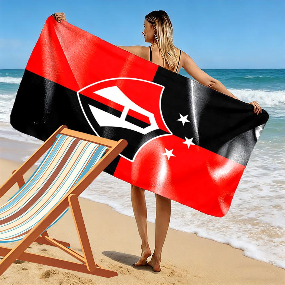 Bold Emblem Elegance Print Beach Towel, Quick Drying, Suitable for Travel, Outdoor Sports, Jogging, the Beach and Swimming, Gift
